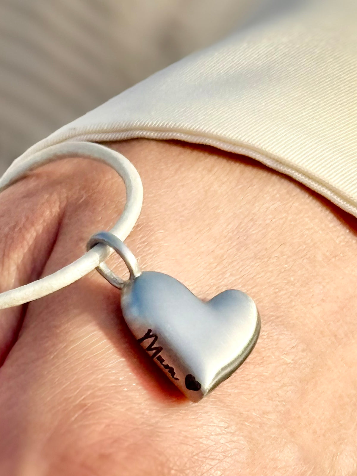 Personalised Heart Ashes Necklace, Leather Urn Necklace, photo 7 of 13
