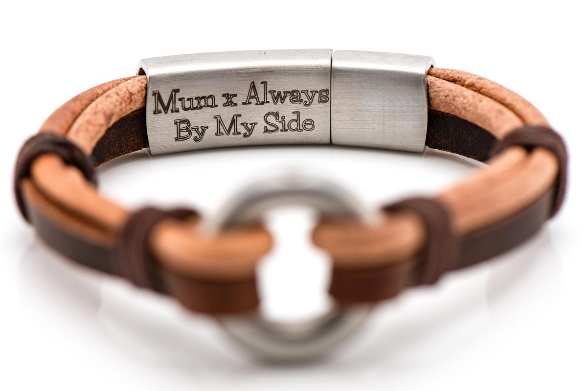 Men's Brown Braided Leather Ashes Bracelet, Personalised Urn, photo 2 of 12