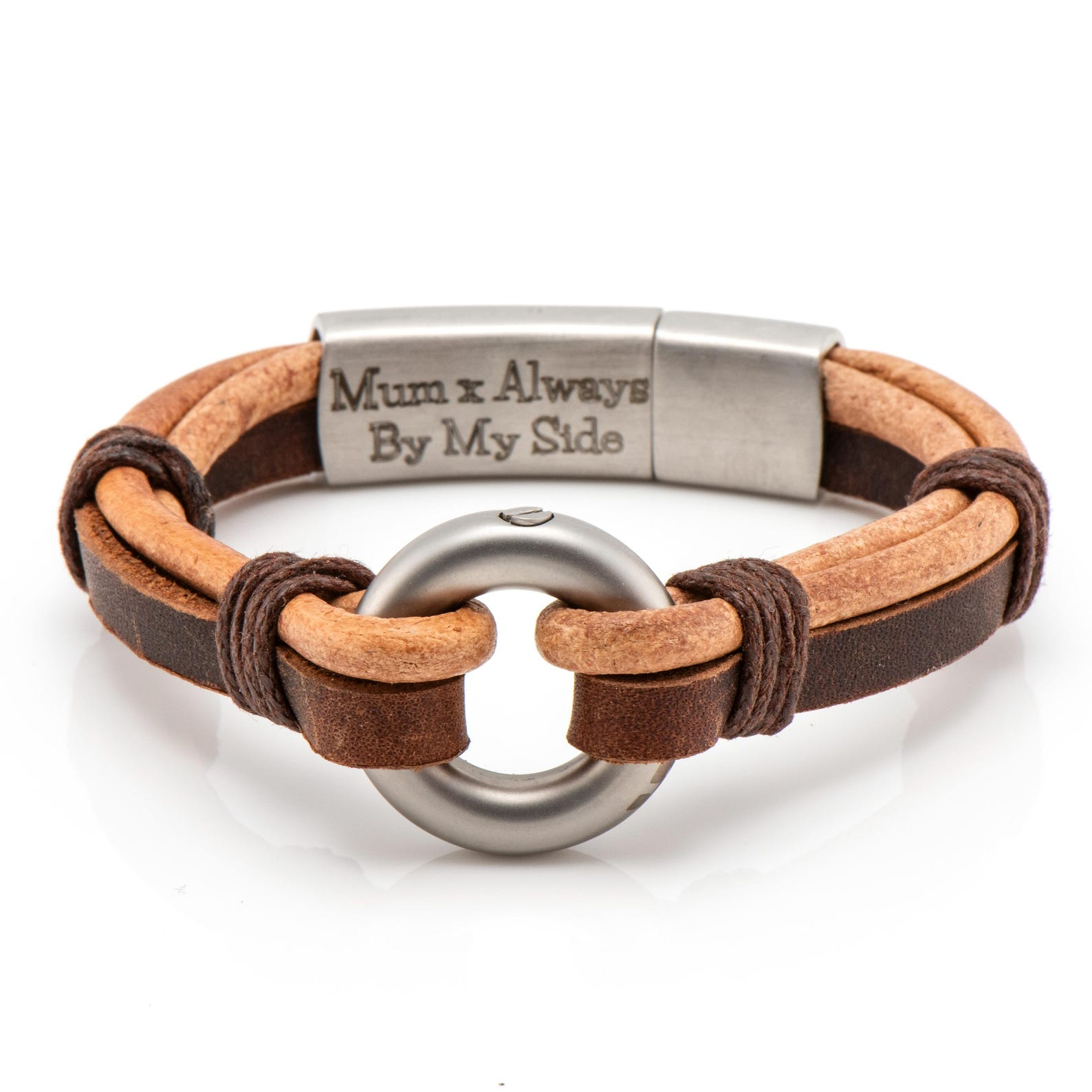 Leather Urn Memorial Bracelet for Men – By My Side Bracelets