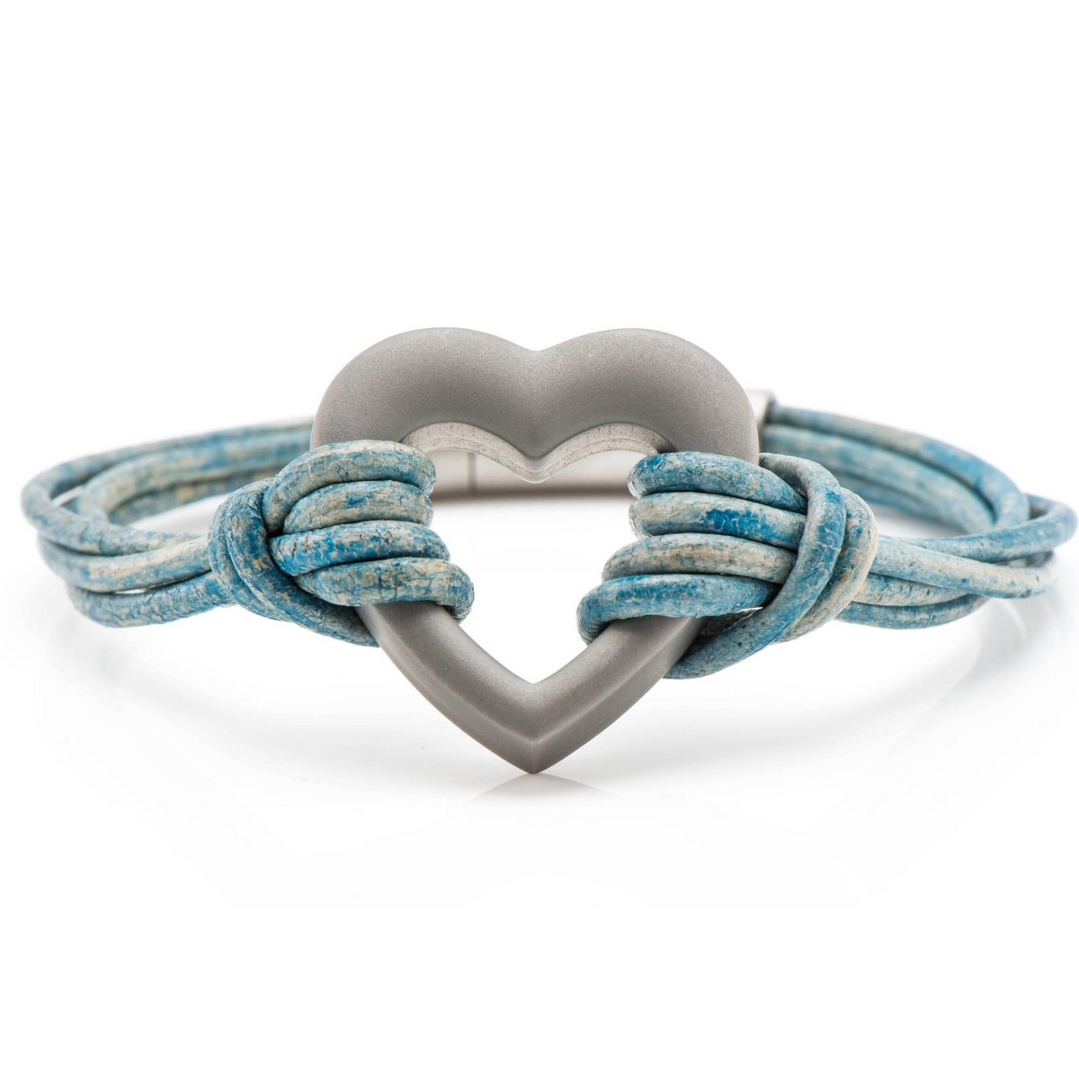Men's Blue Leather Ashes Bracelet, Personalised Memorial Keepsake