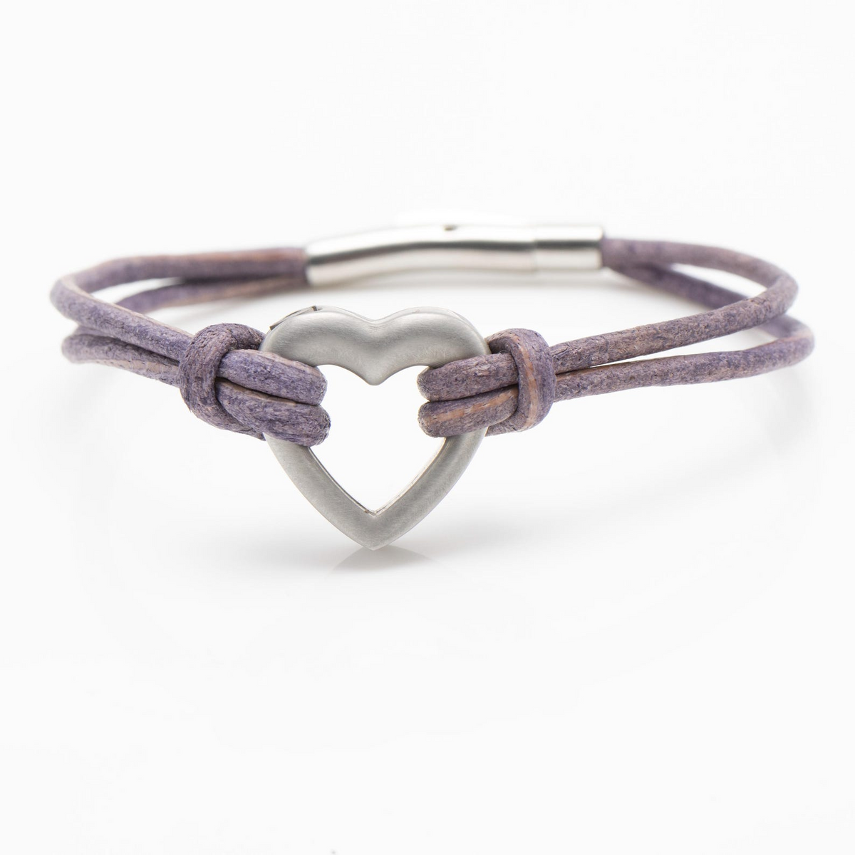 Pet Memorial Ashes Bracelet, Purple Heart Leather, photo 2 of 15