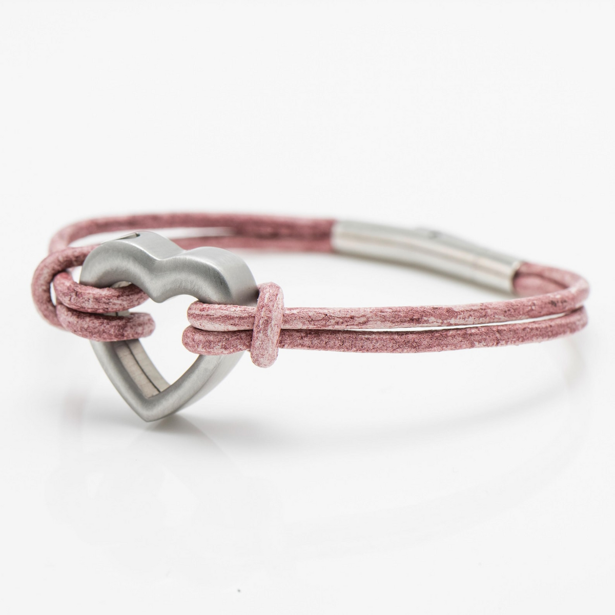 Pet Memorial Ashes Bracelet, Bordeaux Red Heart Leather, photo 4 of 13