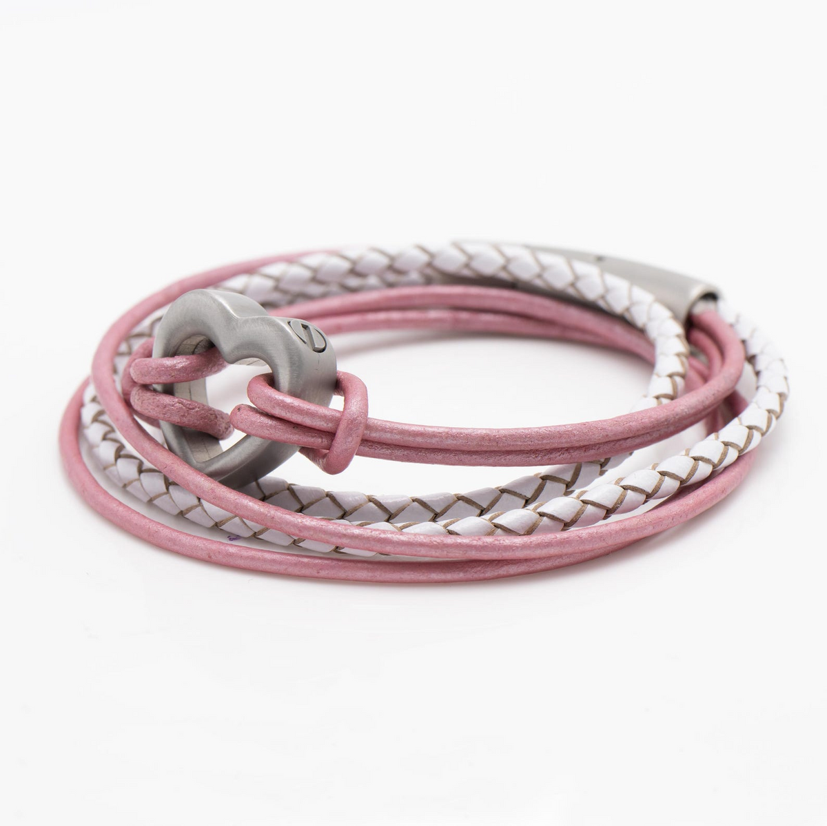 Pet Memorial Ashes Bracelet, Pink and Silver Heart Wrap, photo 7 of 14