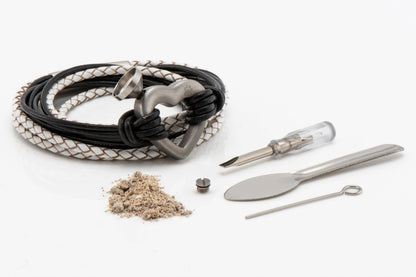 Black Round Urn Bracelet for Ashes