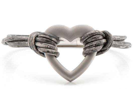 Metallic Silver Heart Urn Bracelet for Ashes