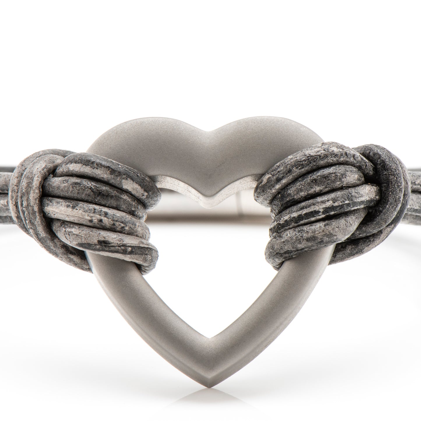 Metallic Silver Heart Urn Bracelet for Ashes