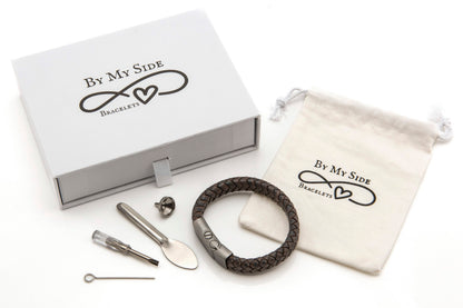 Black Round Urn Bracelet for Ashes