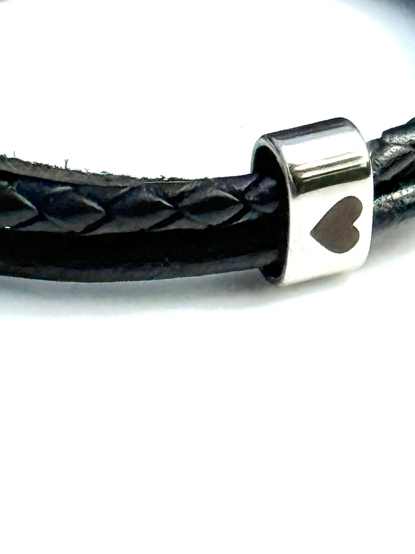 Personalised Unisex Black Memorial Mixed Wrap Urn Bracelet