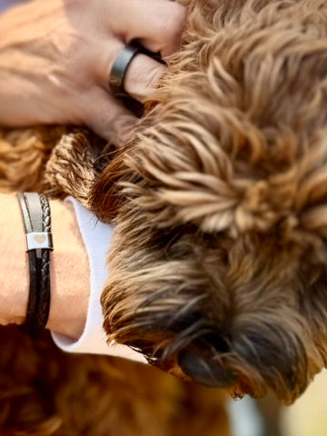 Personalised Unisex Black Memorial Mixed Wrap Urn Bracelet