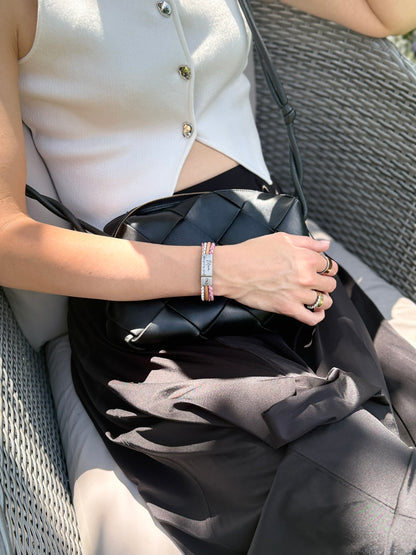 Personalised Pink Memorial Mixed Wrap Urn Bracelet