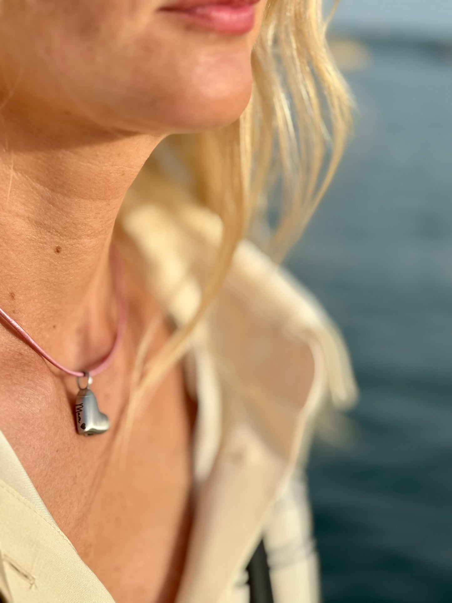 Personalised Heart Urn Necklace For Pet Or Human Memorial Ashes