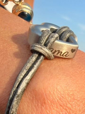 Purple Heart Memorial Bracelet: Personalised Pet Ashes Urn Jewellery