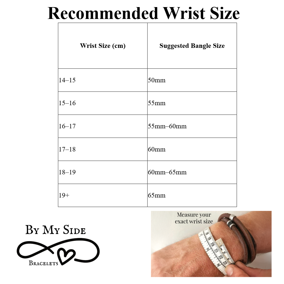 Personalised Memorial Ashes Bangle – Stainless Steel Keepsake Bracelet
