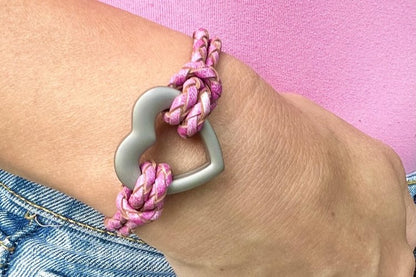 Pink Heart Urn Bracelet for Ashes