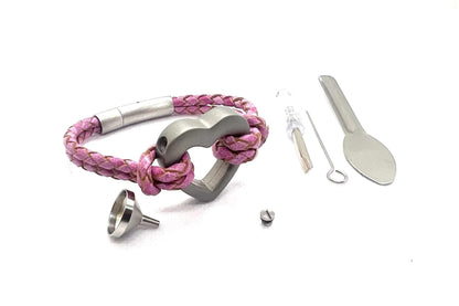 Black Heart Urn Bracelet for Ashes