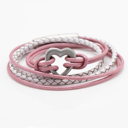 Pink Personalised Pet Memorial Wrap Bracelet - Cremation Ash Urn Jewellery for Sympathy and Remembrance