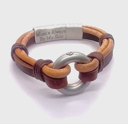 Leather Urn Bracelet for men, cremation memorial jewellery, miscarriage gift, Pet Ashes locket, personalised leather bracelet, sympathy gift