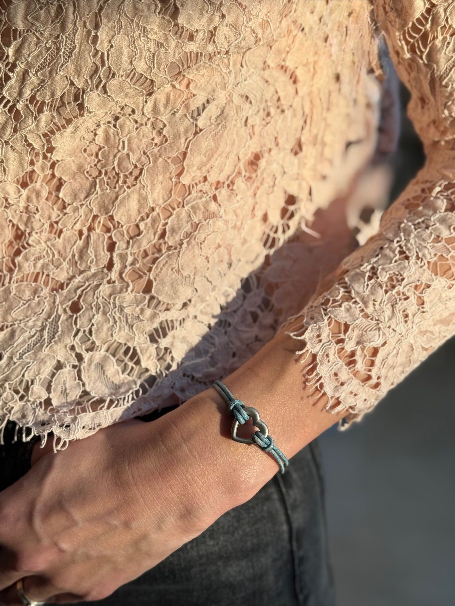 Personalised Blue Heart Bracelet: Pet Memorial Urn Jewellery for Ashes - Sympathy Gift for Loss