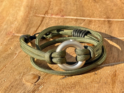 Green Paracord Vegan Cremation Urn Bracelet Engraved Stainless Steel Memorial Keepsake for Ashes Remembrance Gift