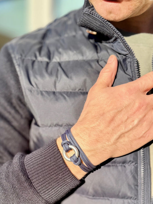 Navy Blue Paracord Vegan Cremation Urn Bracelet Engraved Stainless Steel Memorial Keepsake for Ashes Remembrance Gift